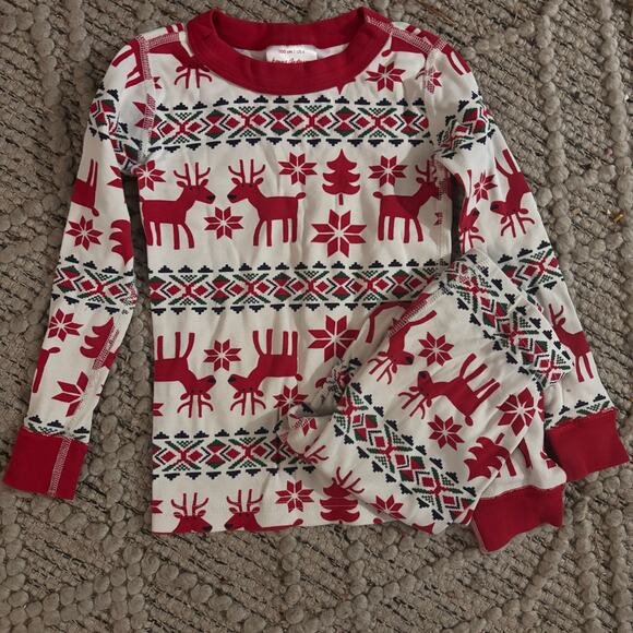 Hanna Andersson Long Sleeve Christmas Winter Pajama Set Size 4 - Picture 1 of 3